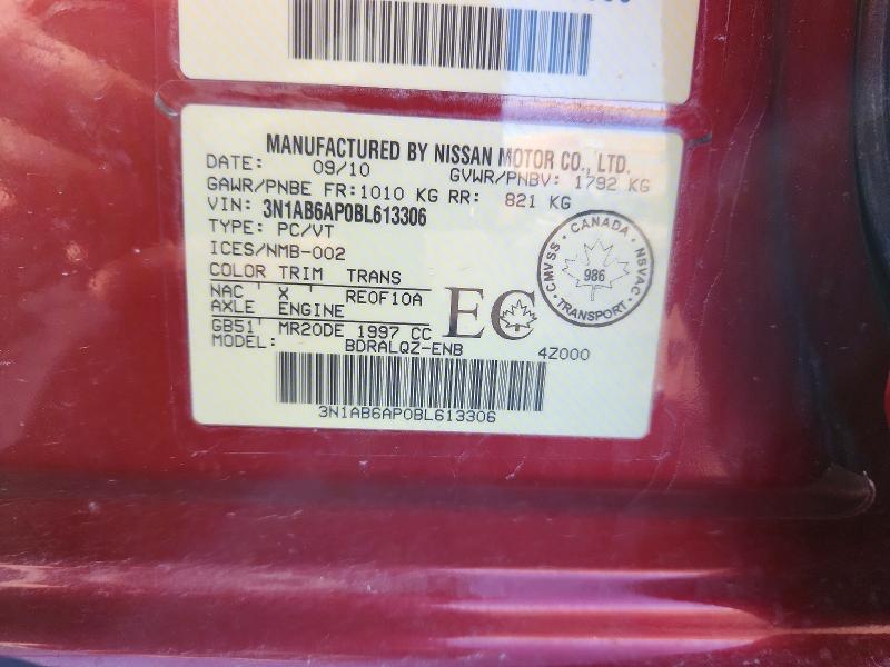 Продажа на аукционе авто 2011 Nissan Sentra, vin: 3N1AB6AP0BL613306, номер лота: 53717816