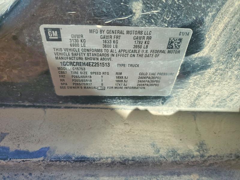 Продаж на аукціоні авто 2014 Chevrolet Silverado, vin: 1GCRCREH4EZ251513, номер лоту: 52876816