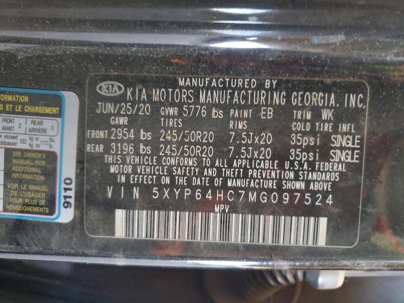Aukcja sprzedaży 2021 Kia Telluride, vin: 5XYP64HC7MG097524, numer aukcji: 54261886