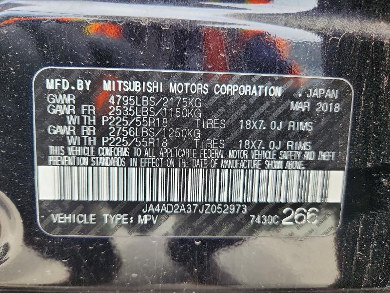 Aukcja sprzedaży 2018 Mitsubishi Outlander, vin: JA4AD2A37JZ052973, numer aukcji: 52779336