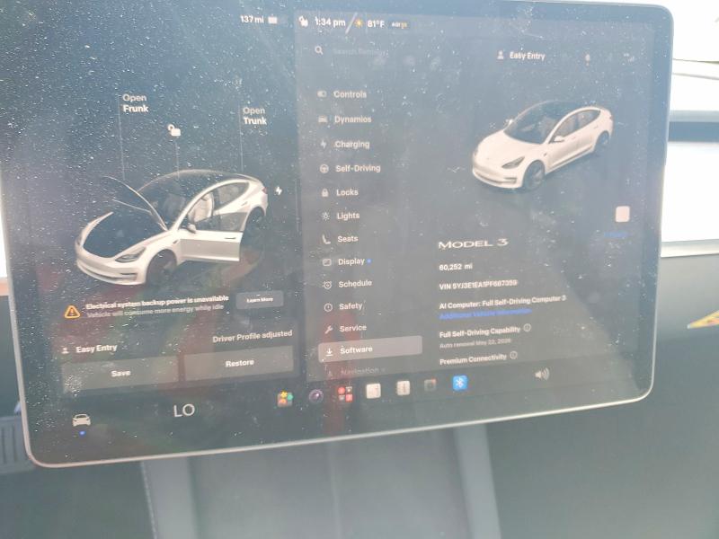 Aukcja sprzedaży 2023 Tesla Model 3, vin: 5YJ3E1EA1PF687359, numer aukcji: 53475396