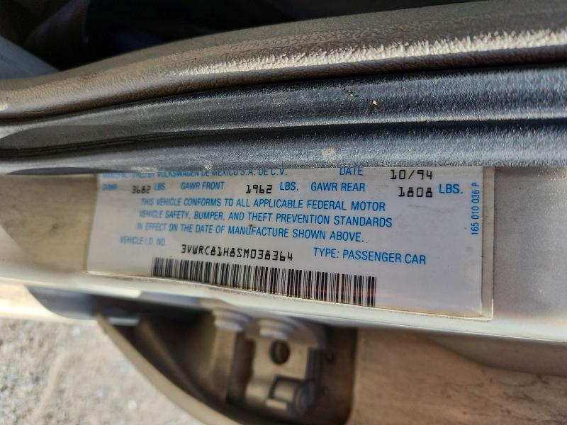 Продаж на аукціоні авто 1995 Volkswagen Jetta, vin: 3VWRC81H8SM038364, номер лоту: 52180906
