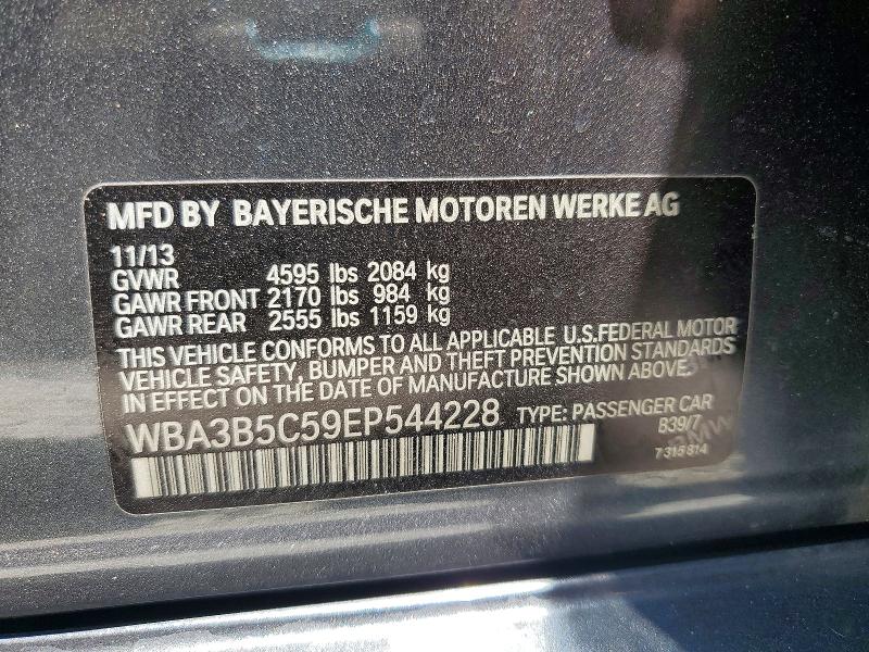 Aukcja sprzedaży 2014 Bmw 325i, vin: WBA3B5C59EP544228, numer aukcji: 54443956
