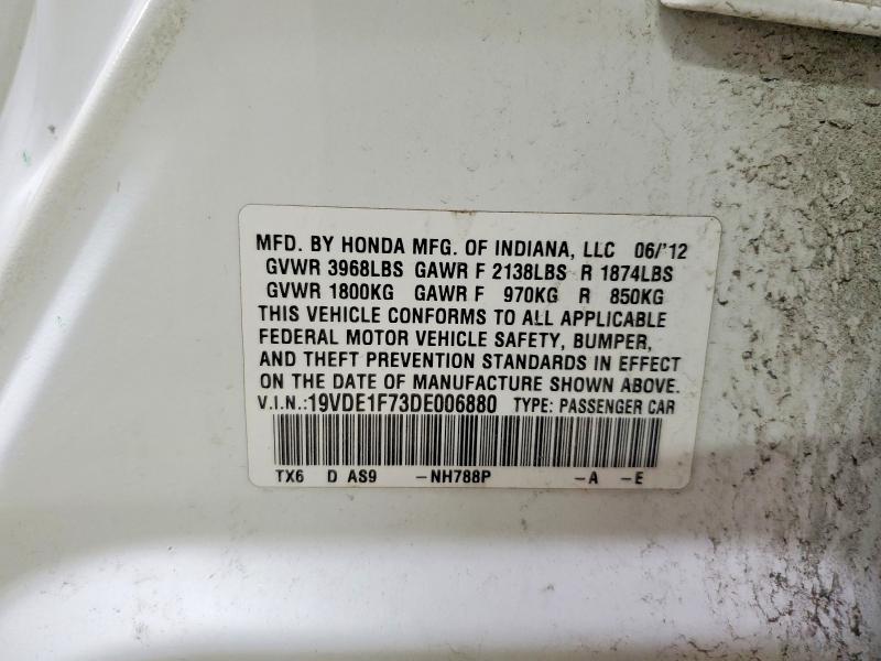 51770986 :رقم المزاد ، 19VDE1F73DE006880 vin ، 2013 Acura Ilx مزاد بيع