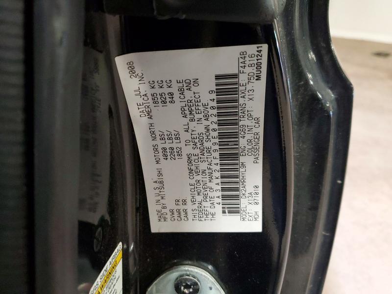Продаж на аукціоні авто 2009 Mitsubishi Eclipse, vin: 4A3AK24F99E022049, номер лоту: 53562526