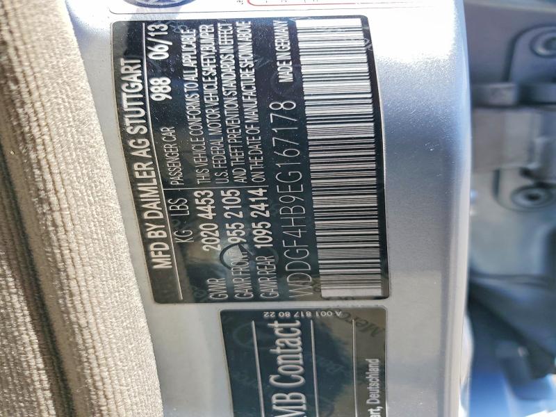 2014 Mercedes-benz C მანქანა იყიდება აუქციონზე, vin: WDDGF4HB9EG167178, აუქციონის ნომერი: 55047446