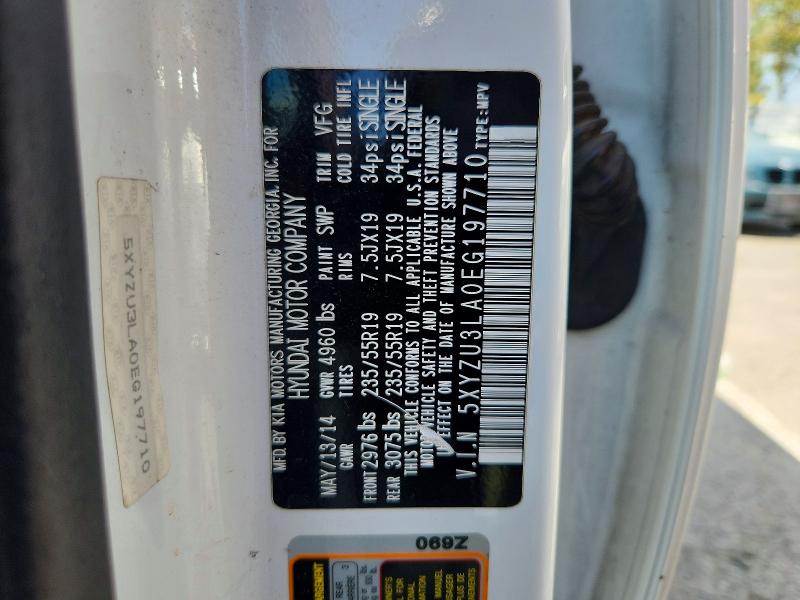 Продаж на аукціоні авто 2014 Hyundai Santa Fe, vin: 5XYZU3LA0EG197710, номер лоту: 52092686