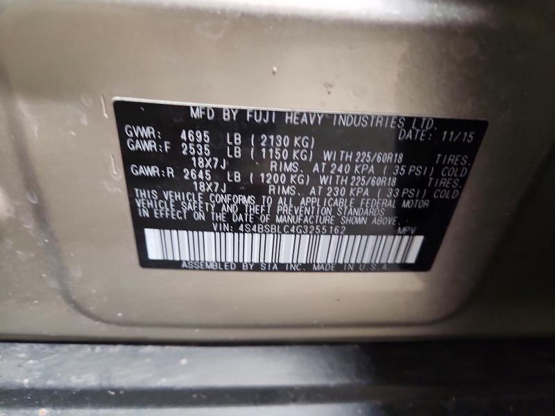 54333316 :رقم المزاد ، 4S4BSBLC4G3255162 vin ، 2016 Subaru Outback مزاد بيع