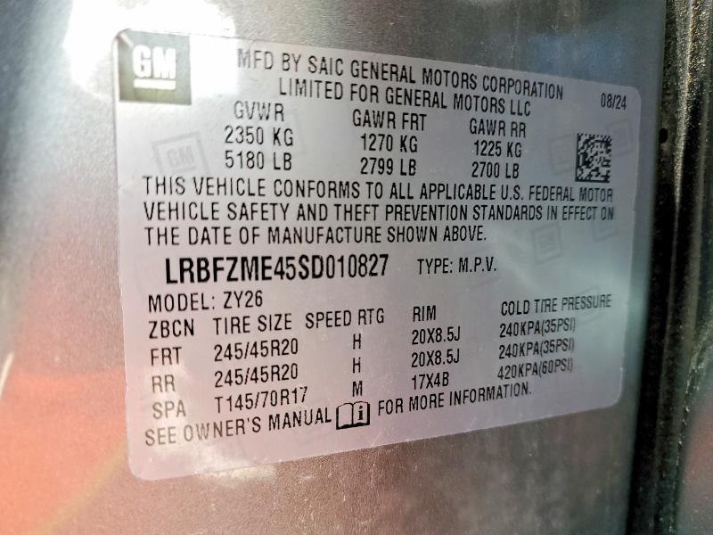 Продажа на аукционе авто 2025 Buick Envision, vin: LRBFZME45SD010827, номер лота: 52864396