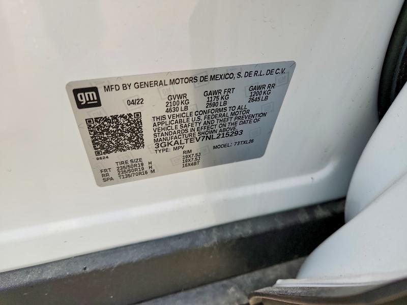 54857706 :رقم المزاد ، 3GKALTEV7NL215293 vin ، 2022 Gmc Terrain مزاد بيع