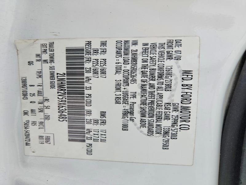 Продаж на аукціоні авто 2009 Lincoln Town Car, vin: 2LNHM82V59X636485, номер лоту: 53159786