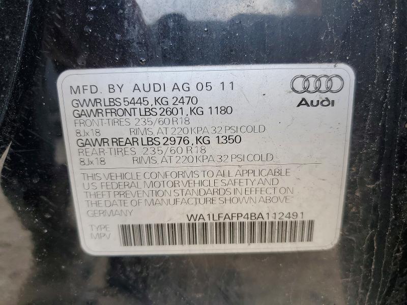 Aukcja sprzedaży 2011 Audi Q5, vin: WA1LFAFP4BA112491, numer aukcji: 51065746