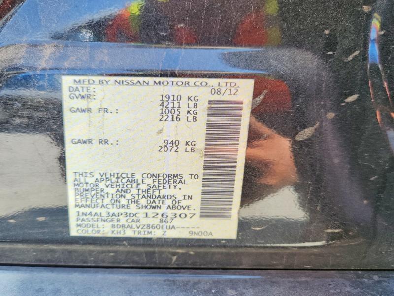 53617726 :رقم المزاد ، 1N4AL3AP3DC126307 vin ، 2013 Nissan Altima مزاد بيع