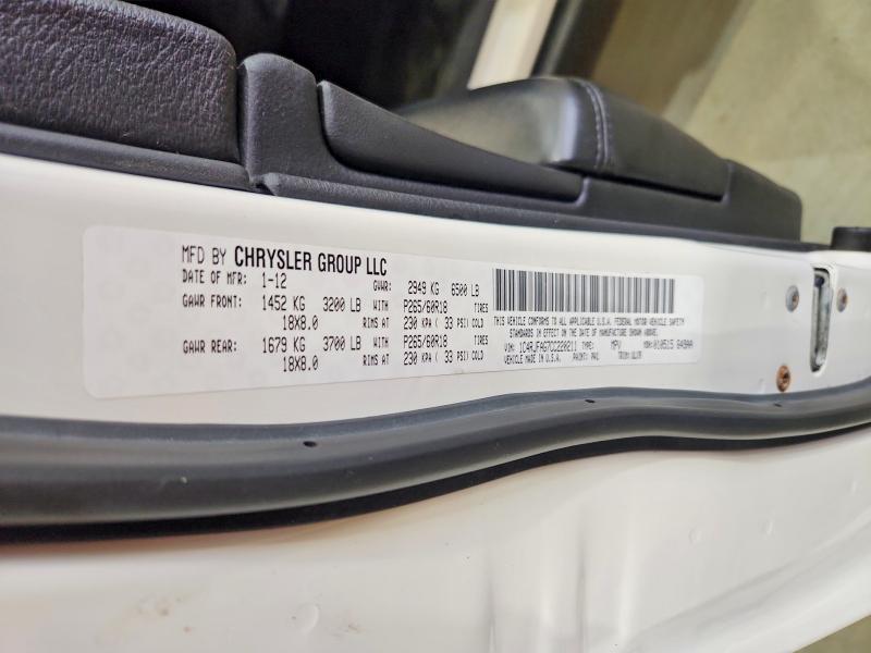 Auction sale of the 2012 Jeep Grand Cherokee, vin: 1C4RJFAG7CC220211, lot number: 54668746