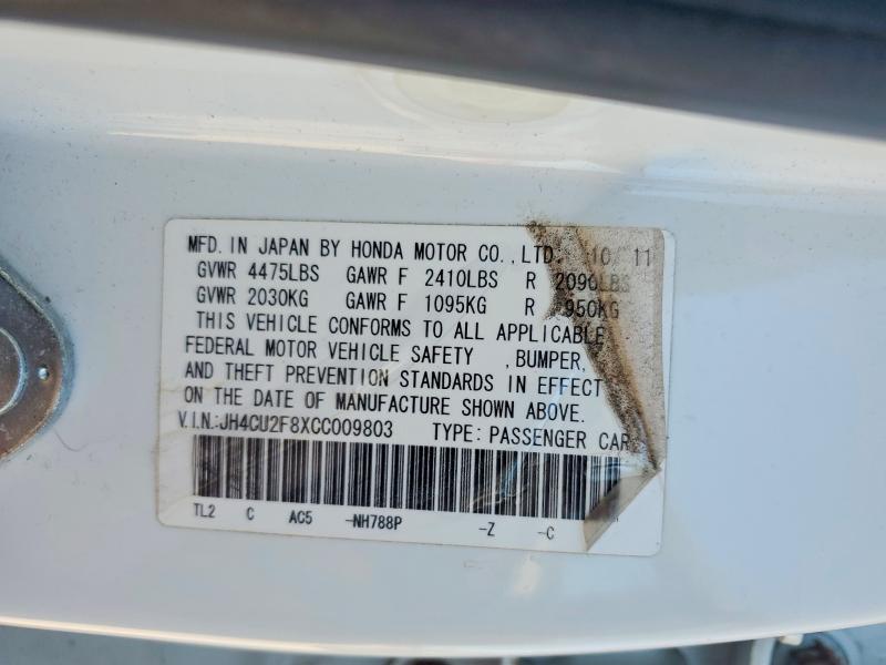 Aukcja sprzedaży 2012 Acura Tsx, vin: JH4CU2F8XCC009803, numer aukcji: 54442466