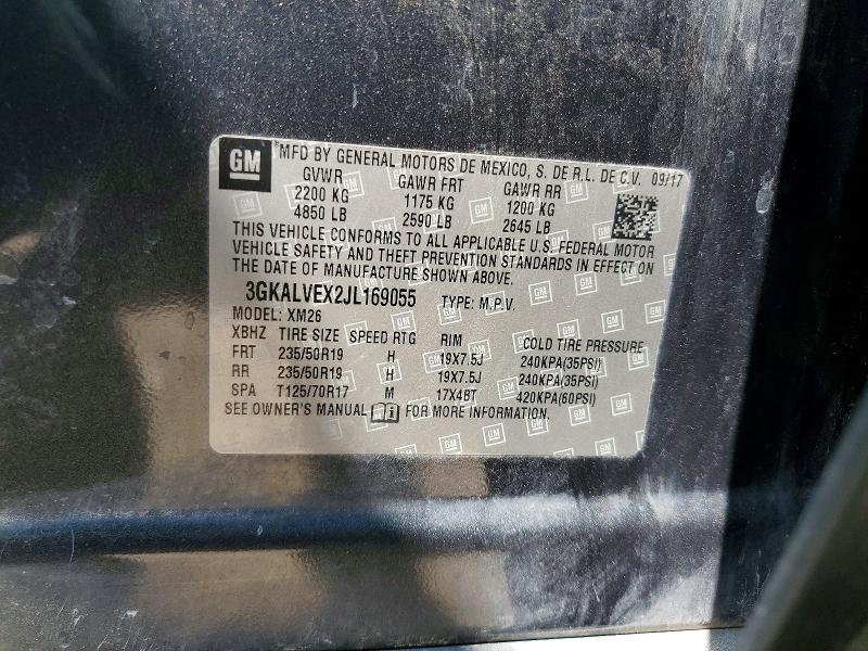 Aukcja sprzedaży 2018 Gmc Terrain, vin: 3GKALVEX2JL169055, numer aukcji: 54773066