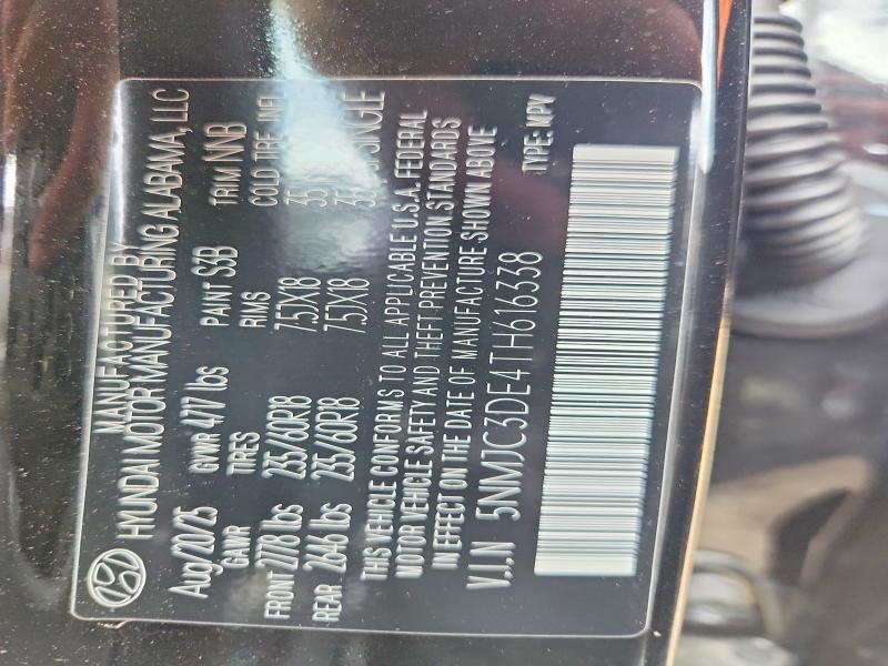 2026 Hyundai Tucson მანქანა იყიდება აუქციონზე, vin: 5NMJC3DE4TH616338, აუქციონის ნომერი: 54249076