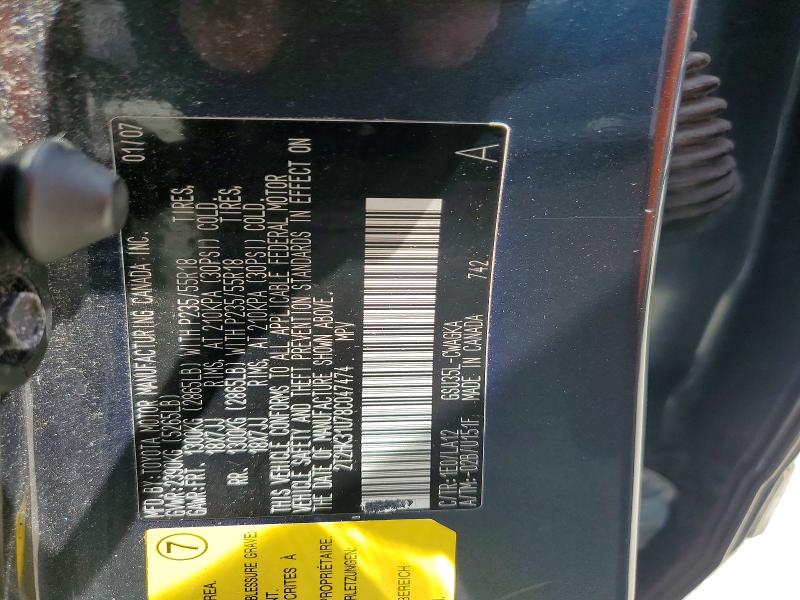 Aukcja sprzedaży 2008 Lexus Rx, vin: 2T2HK31U78C047474, numer aukcji: 53935846
