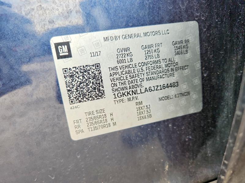 Продаж на аукціоні авто 2018 Gmc Acadia, vin: 1GKKNLLA6JZ164483, номер лоту: 55400756