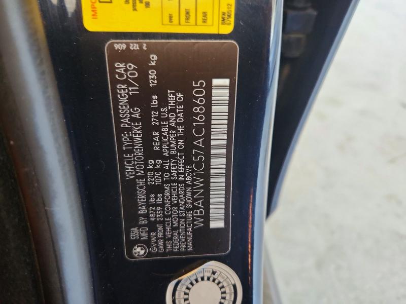 53833856 :رقم المزاد ، WBANW1C57AC168605 vin ، 2010 Bmw 535 مزاد بيع