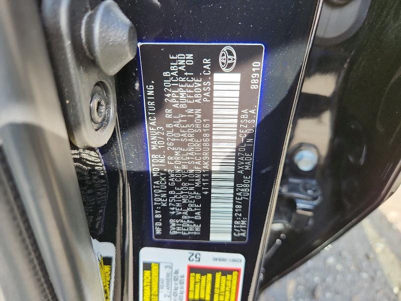 Aukcja sprzedaży 2024 Toyota Camry, vin: 4T1T11AK9RU868161, numer aukcji: 54601256