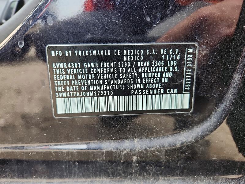 Продаж на аукціоні авто 2017 Volkswagen Jetta, vin: 3VW4T7AJ0HM272370, номер лоту: 51889716