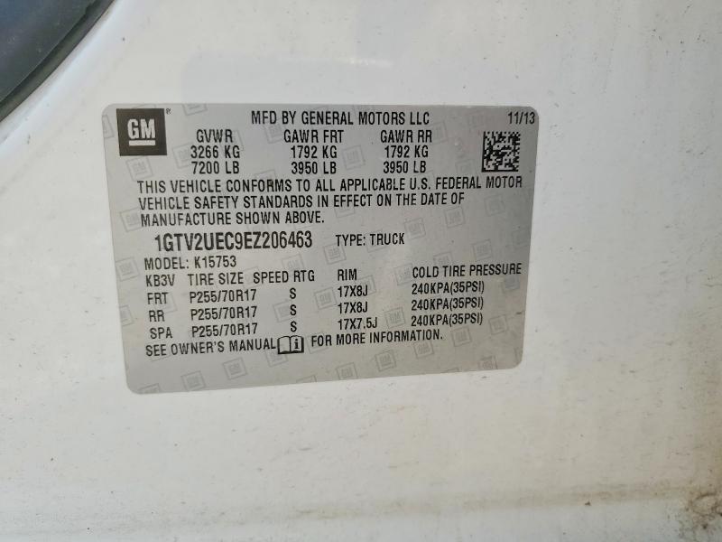 Aukcja sprzedaży 2014 Gmc Sierra, vin: 1GTV2UEC9EZ206463, numer aukcji: 54519156