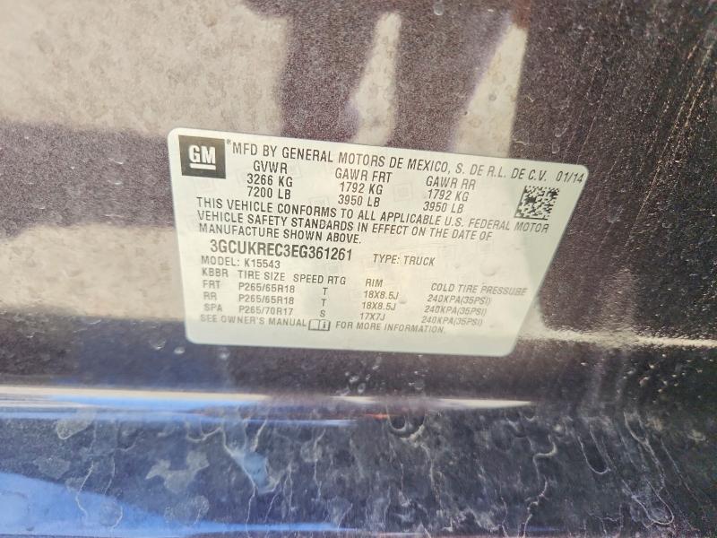 Продажа на аукционе авто 2014 Chevrolet Silverado, vin: 3GCUKREC3EG361261, номер лота: 52414136