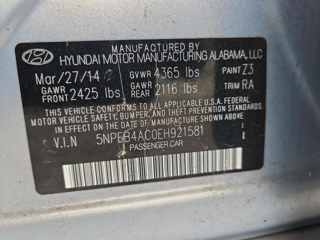 Aukcja sprzedaży 2014 Hyundai Sonata, vin: 5NPEB4AC0EH921581, numer aukcji: 53088396