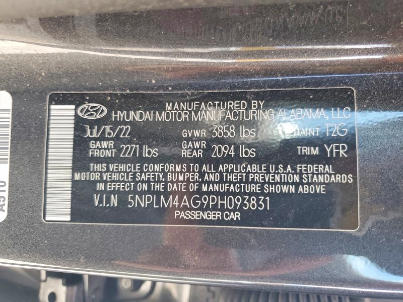 52249036 :رقم المزاد ، 5NPLM4AG9PH093831 vin ، 2023 Hyundai Elantra مزاد بيع
