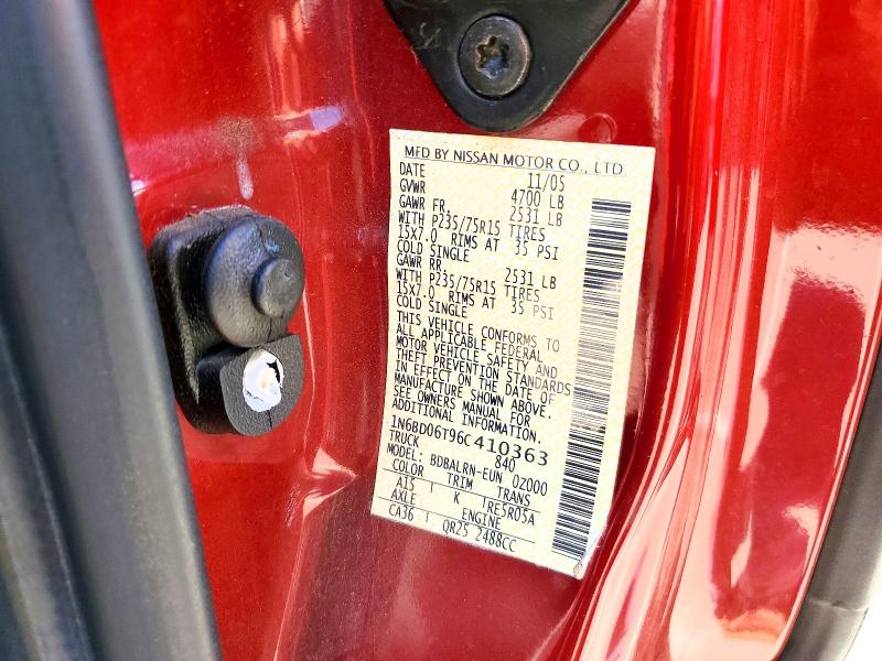 Продажа на аукционе авто 2006 Nissan Frontier, vin: 1N6BD06T96C410363, номер лота: 54101136