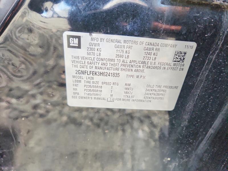Aukcja sprzedaży 2017 Chevrolet Equinox, vin: 2GNFLFEK3H6241835, numer aukcji: 54677486