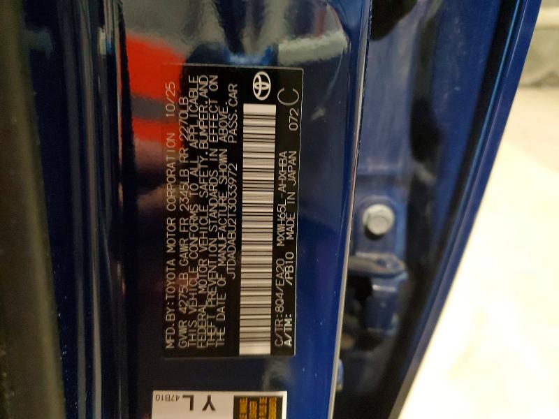 54167546 :رقم المزاد ، JTDADABU2T3033972 vin ، 2026 Toyota Prius مزاد بيع