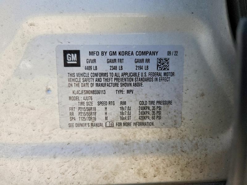 Продажа на аукционе авто 2022 Buick Encore, vin: KL4CJESM0NB556113, номер лота: 53476286