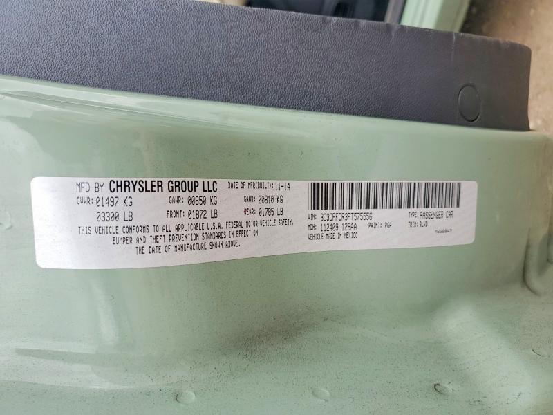 Aukcja sprzedaży 2015 Fiat 500, vin: 3C3CFFCR3FT575556, numer aukcji: 53614466
