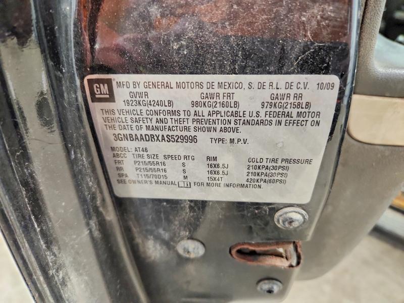 Продаж на аукціоні авто 2010 Chevrolet Hhr, vin: 3GNBAADBXAS529996, номер лоту: 54787006