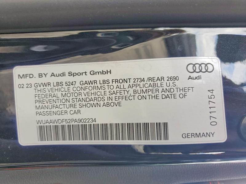 Продажа на аукционе авто 2023 Audi Rs5, vin: WUAAWDF52PA902234, номер лота: 52570606