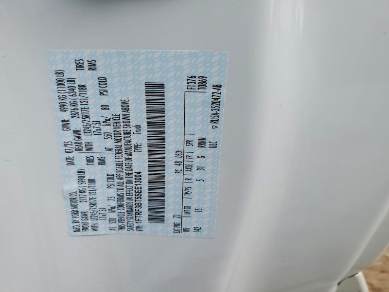 52866766 :رقم المزاد ، 1FTRF3BT5SEE13004 vin ، 2025 Ford F350 مزاد بيع