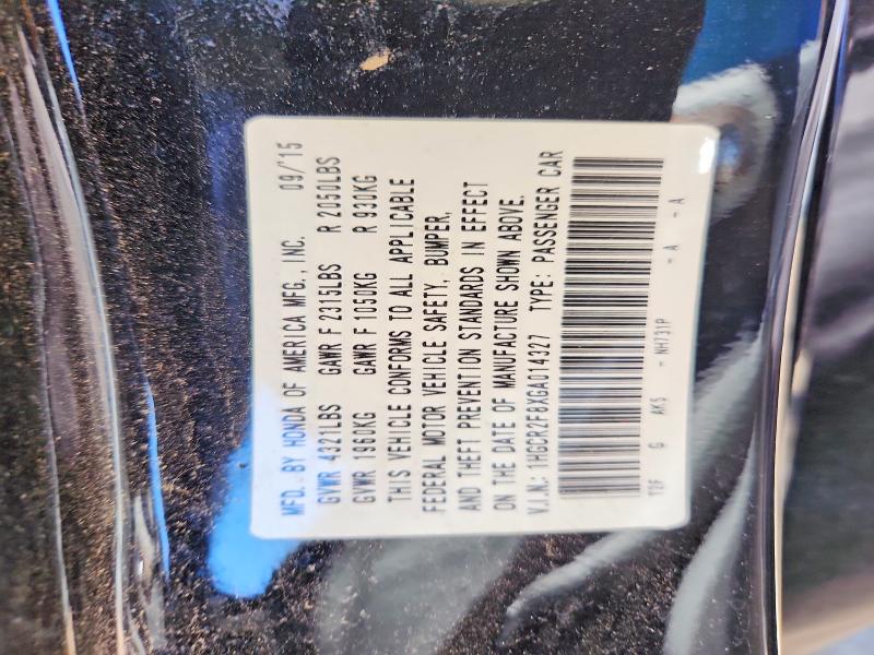 55132306 :رقم المزاد ، 1HGCR2F8XGA014327 vin ، 2016 Honda Accord مزاد بيع