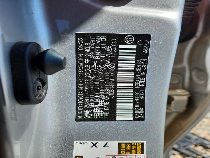 52414286 :رقم المزاد ، JTDB4MEE9PJ009020 vin ، 2023 Toyota Corolla مزاد بيع