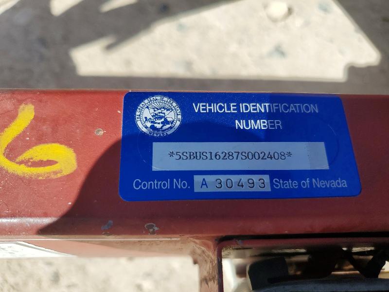 2007 Paiute Trailers მანქანა იყიდება აუქციონზე, vin: 5SBUS16287S002408, აუქციონის ნომერი: 48994016