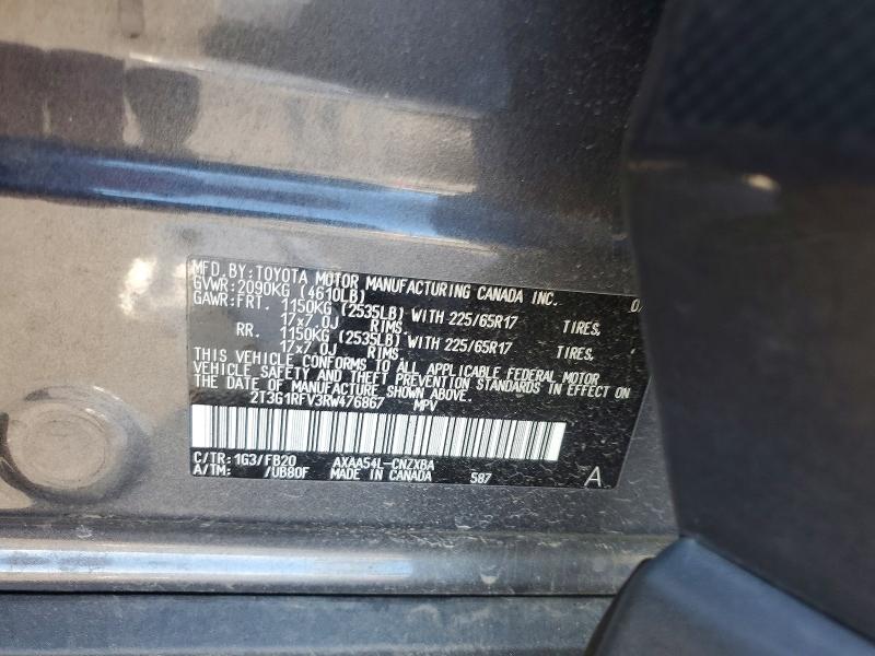Продажа на аукционе авто 2024 Toyota Rav4, vin: 2T3G1RFV3RW476867, номер лота: 53635296