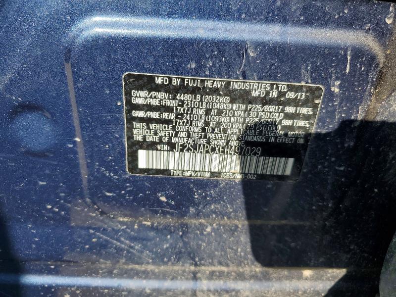 Продаж на аукціоні авто 2014 Subaru Forester, vin: JF2SJAPCXEH497029, номер лоту: 52777576