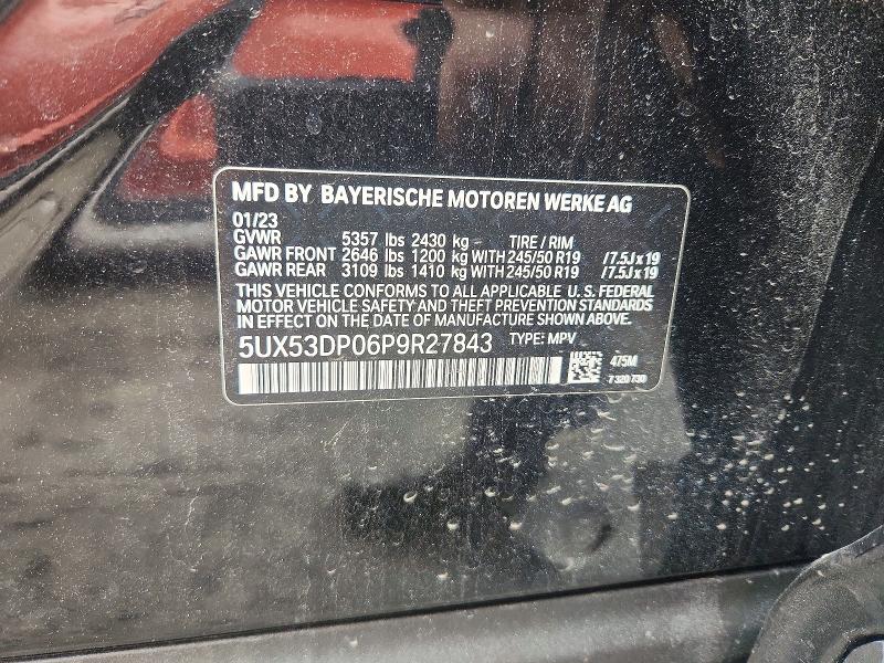 54050856 :رقم المزاد ، 5UX53DP06P9R27843 vin ، 2023 Bmw X3 مزاد بيع
