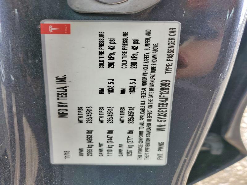 53701186 :رقم المزاد ، 5YJ3E1EB4JF128999 vin ، 2018 Tesla Model 3 مزاد بيع