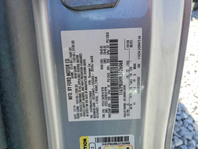 Aukcja sprzedaży 2020 Ford Mustang, vin: 1FATP8UH9L5126068, numer aukcji: 51020746