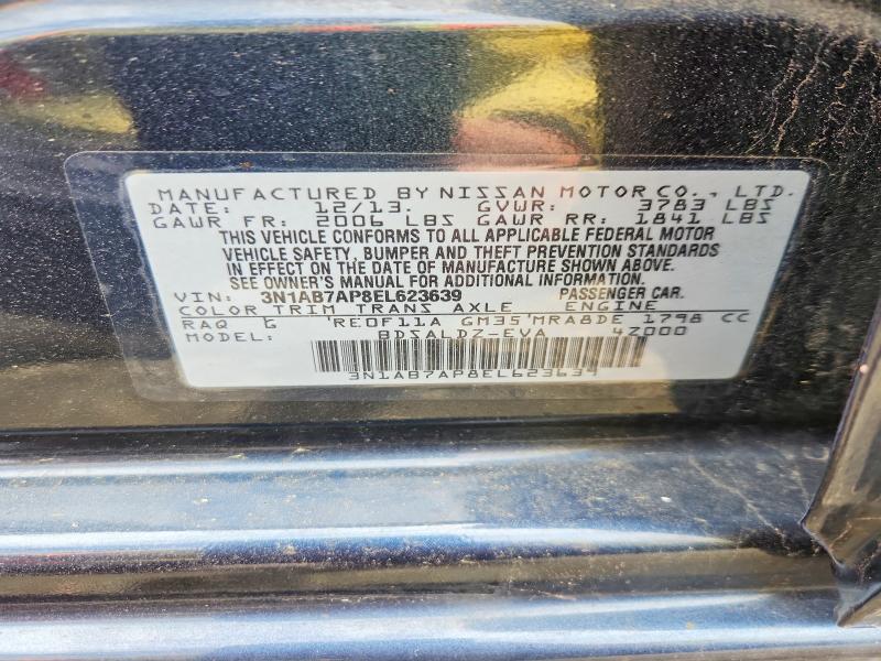 Aukcja sprzedaży 2014 Nissan Sentra, vin: 3N1AB7AP8EL623639, numer aukcji: 54618096