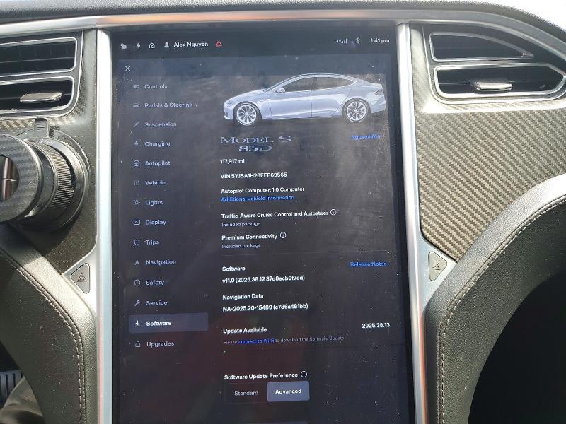 Продажа на аукционе авто 2015 Tesla Model S, vin: 5YJSA1H26FFP69565, номер лота: 52884236