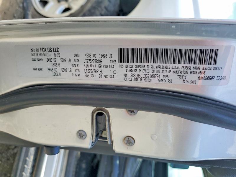 Продажа на аукционе авто 2016 Ram 2500, vin: 3C6UR5CJ3GG108764, номер лота: 54837586