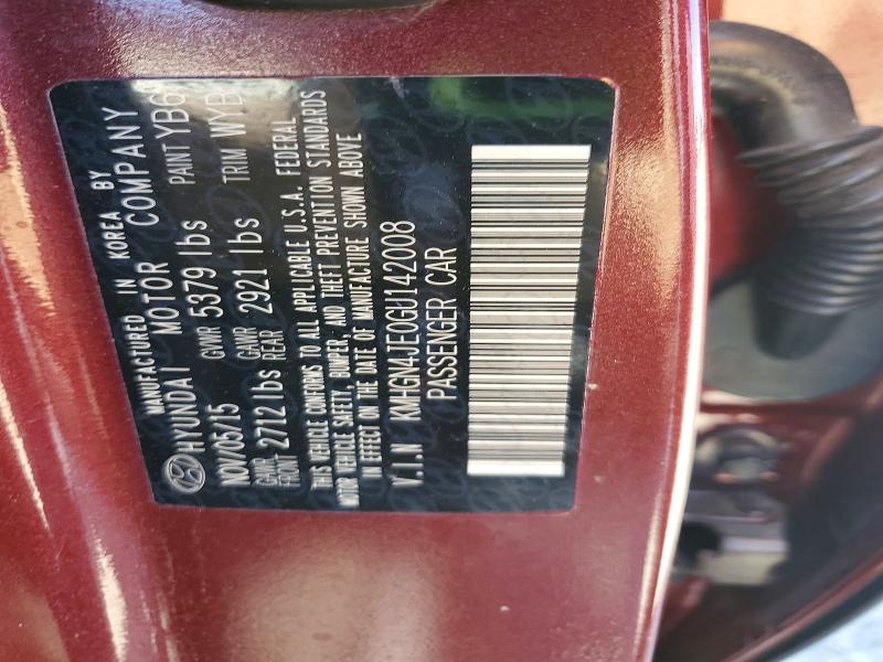 Aukcja sprzedaży 2016 Hyundai Genesis, vin: KMHGN4JE0GU142008, numer aukcji: 52101156